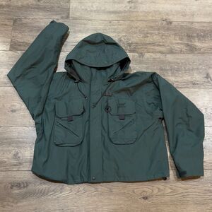 Vintage 90s Green Helly Hansen Tech Multi-Pocket Cropped Jacket Women's Size XL